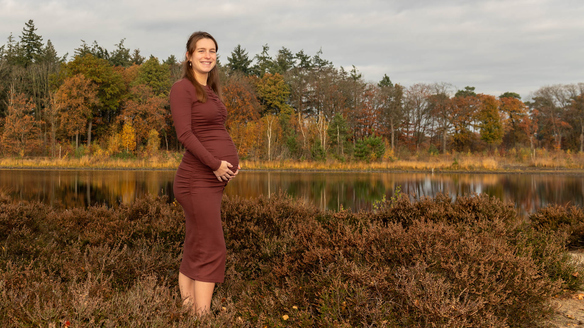 Zwangeschapshoot in de natuur